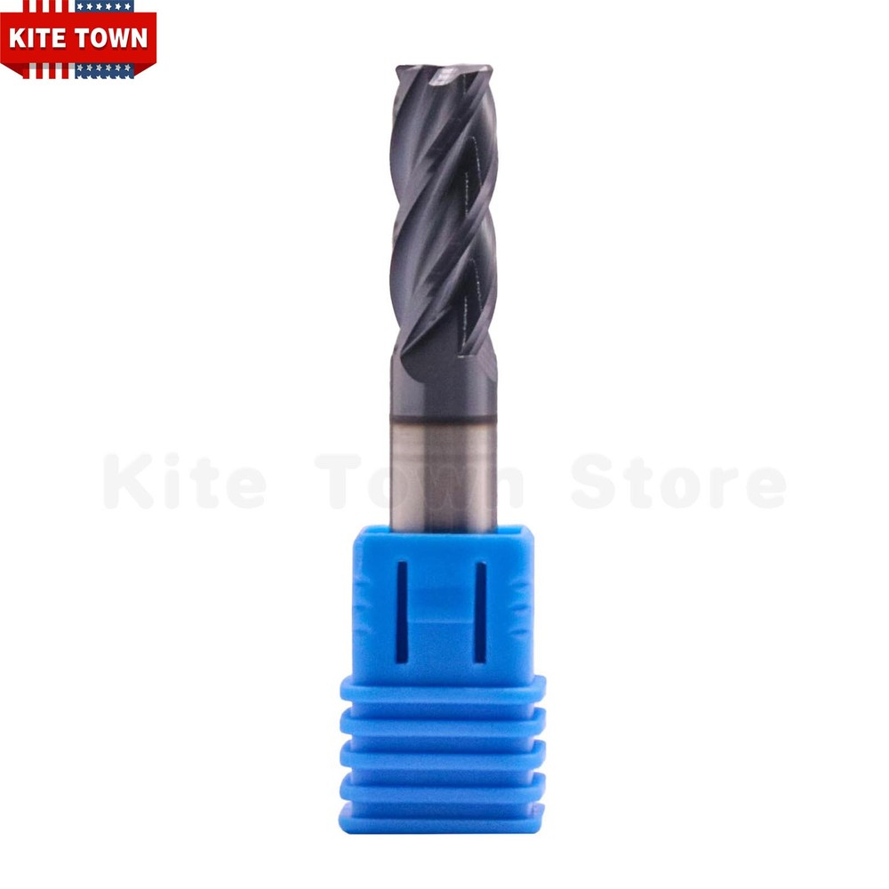 3/8" 4 Flute Solid Carbide End Mill - .030" Corner Radius - AlTiN Coated