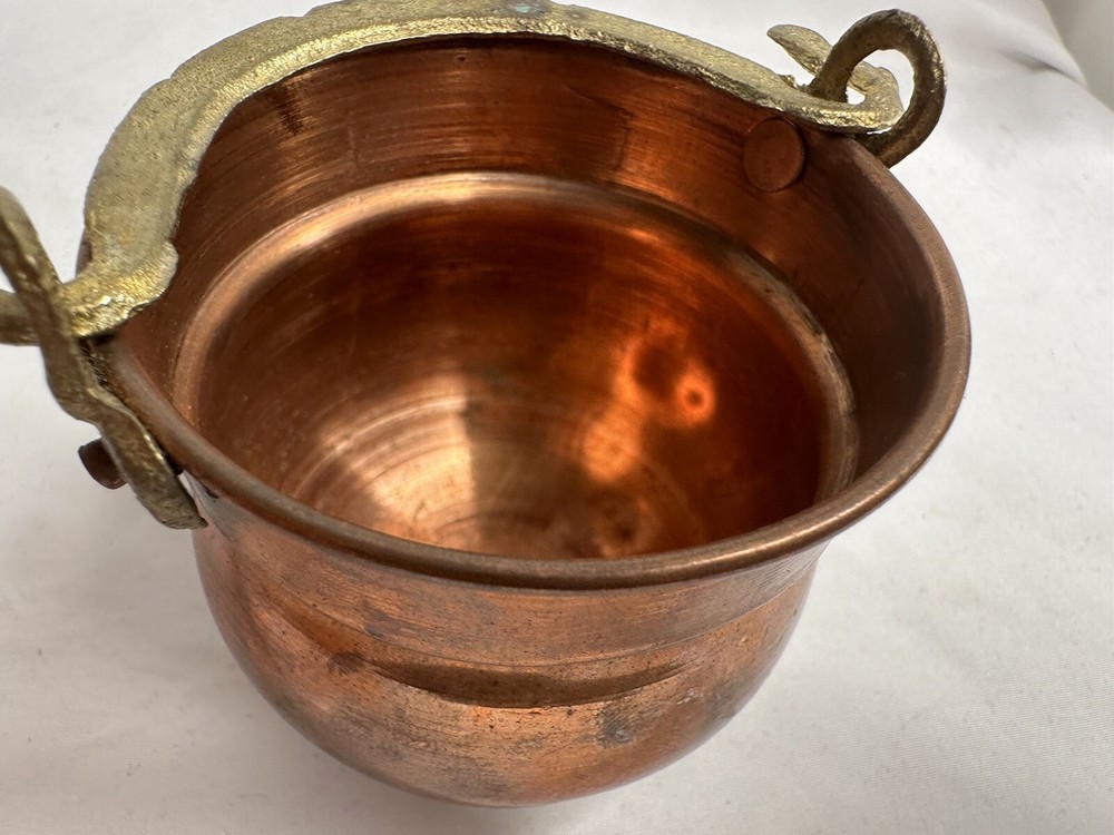 Fairy Garden Copper Kettle 3"