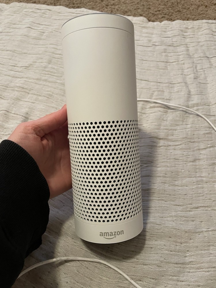 Amazon Echo Speaker Bluetooth WiFi Alexa Smart First Gen White Compact Works