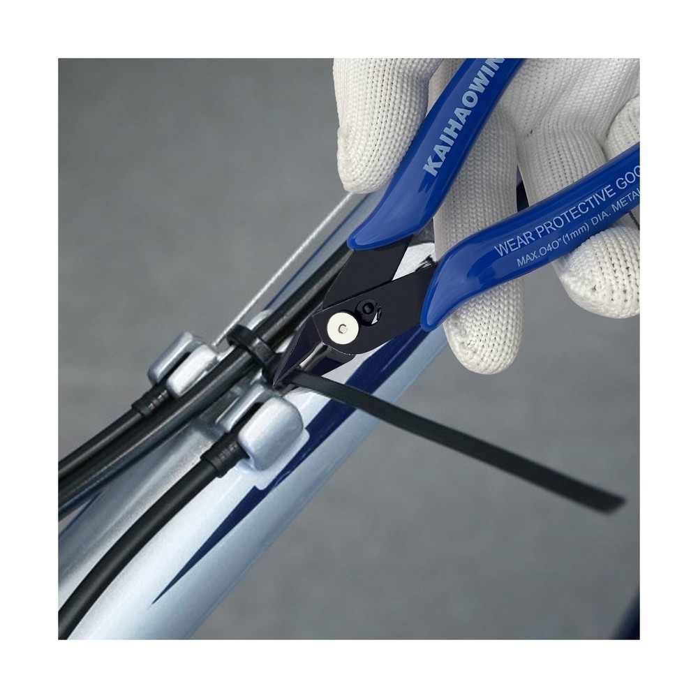 KAIHAOWIN Micro Wire Cutters with Spring, 2 Pack, 5 inch Precision Mini Flush...