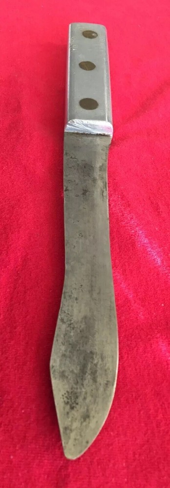 WW2 THEATER KNIFE 6.5” BLADE - SOLID ALUMINUM HANDLE - (3) BRASS RIVETS