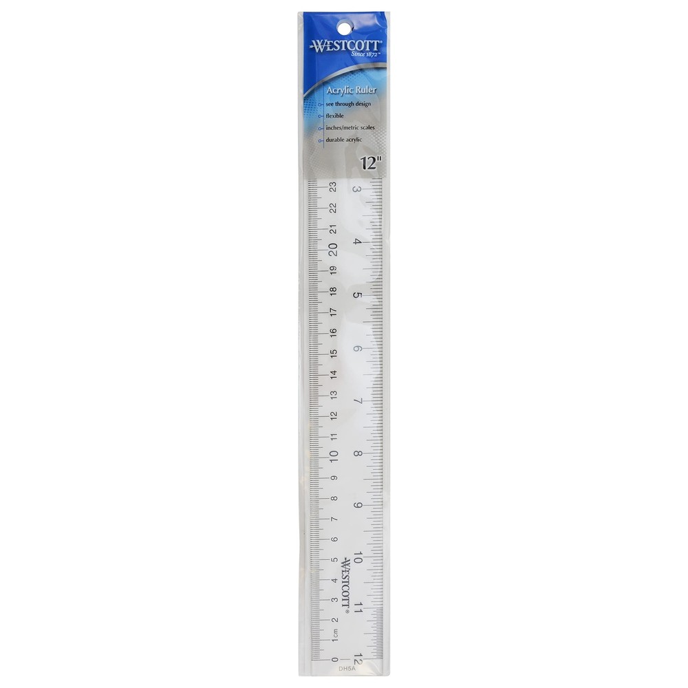 10562 Acrylic Clear Ruler 12 In