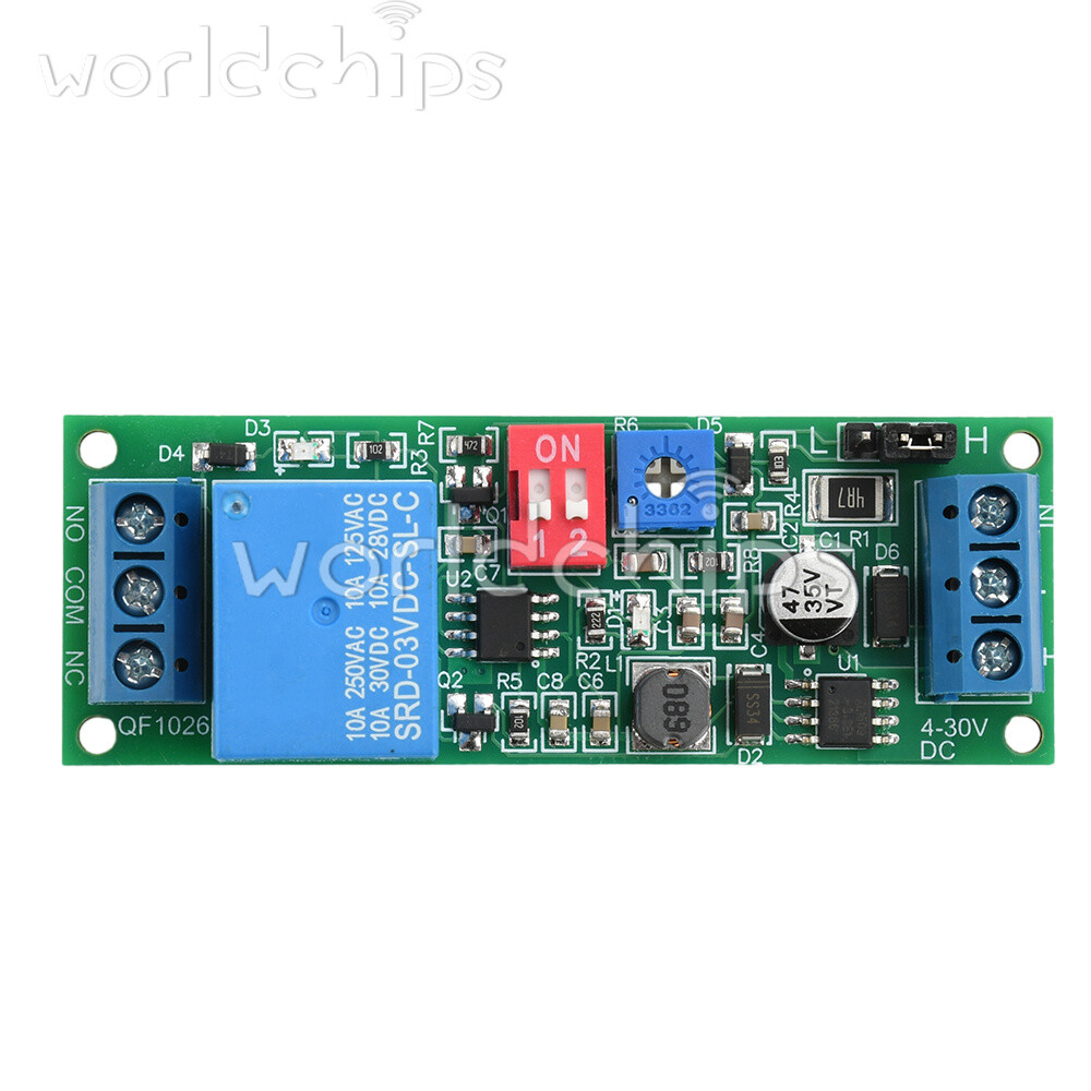 DC 4-30V Power Adjustable Delay Relay Timer Control Module 4 Gear Delay Switch