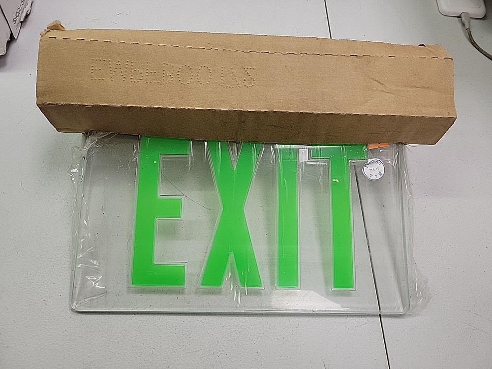 Exitronix S900U-WB-SR-G-WH LED Exit Sign – | Green Letters- ECS