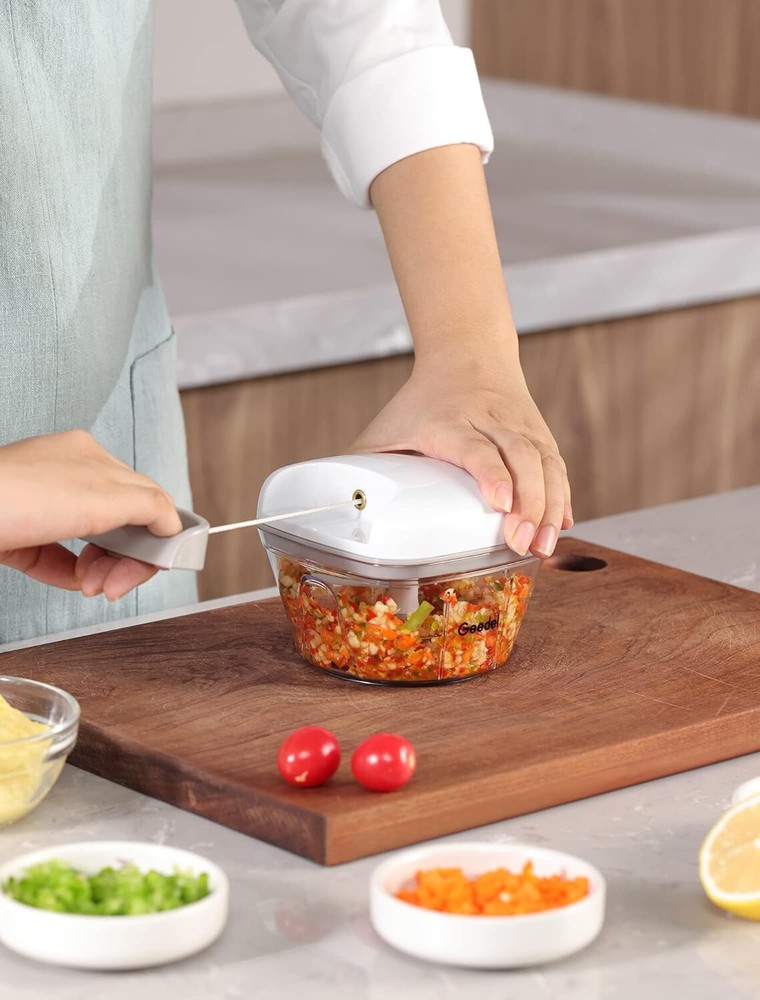 Manual Food Processor Vegetable Chopper Hand Pull Salsa Maker Cutter Chopper 2cu