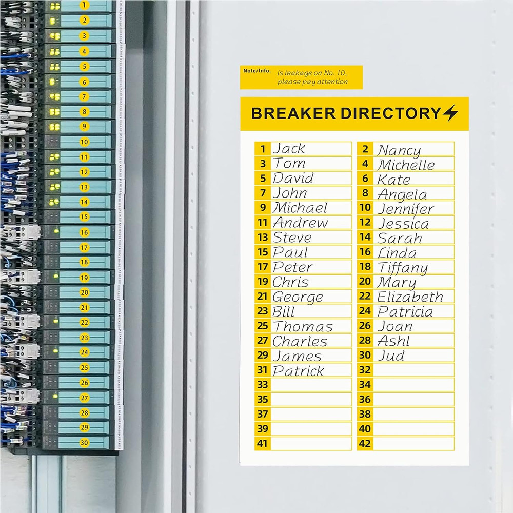 16 Sheets Breaker Panel Labels Electrical Box Sticker Numbers Breaker Panel
