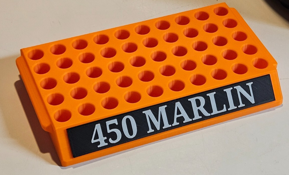 Reloading Tray for 450 Marlin or similar size - Select Color