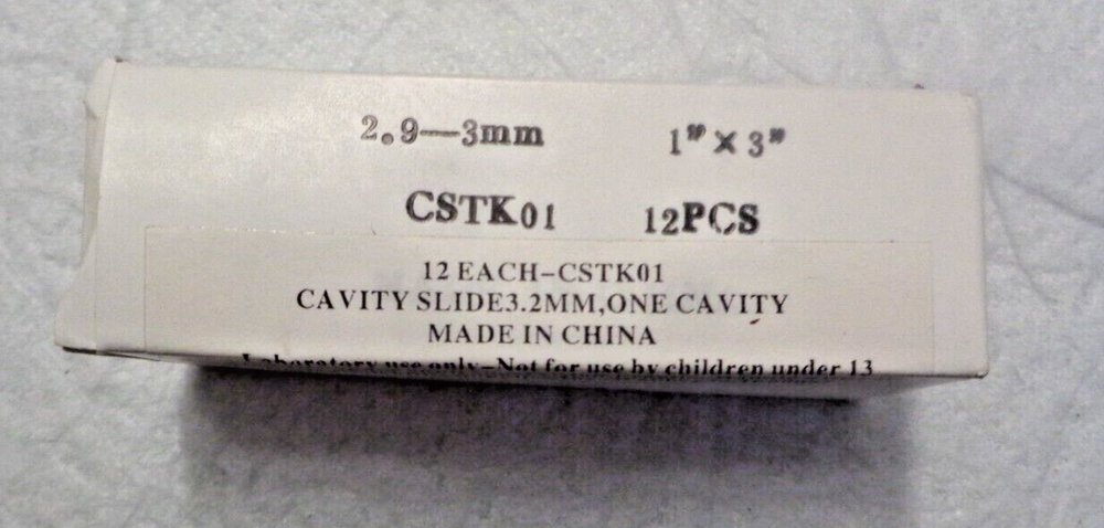 New 144 pcs. Single Cavity One Cavity Depression Blank Microscope Slides