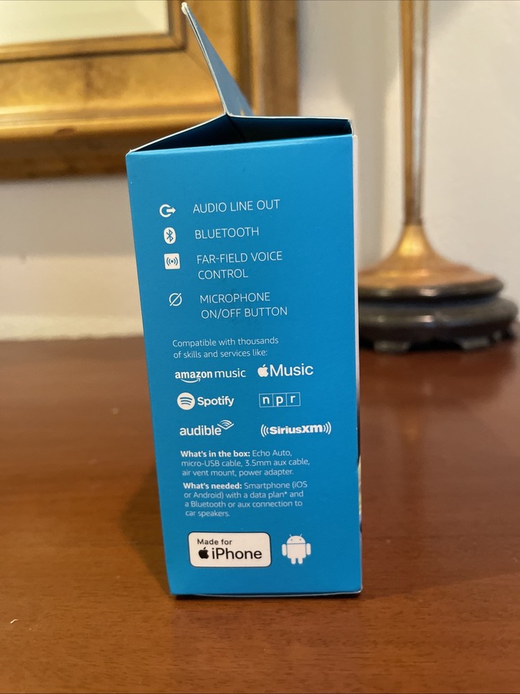 Amazon Echo Auto Smart Vehicle Car Speaker Assistant Open Box Never Used