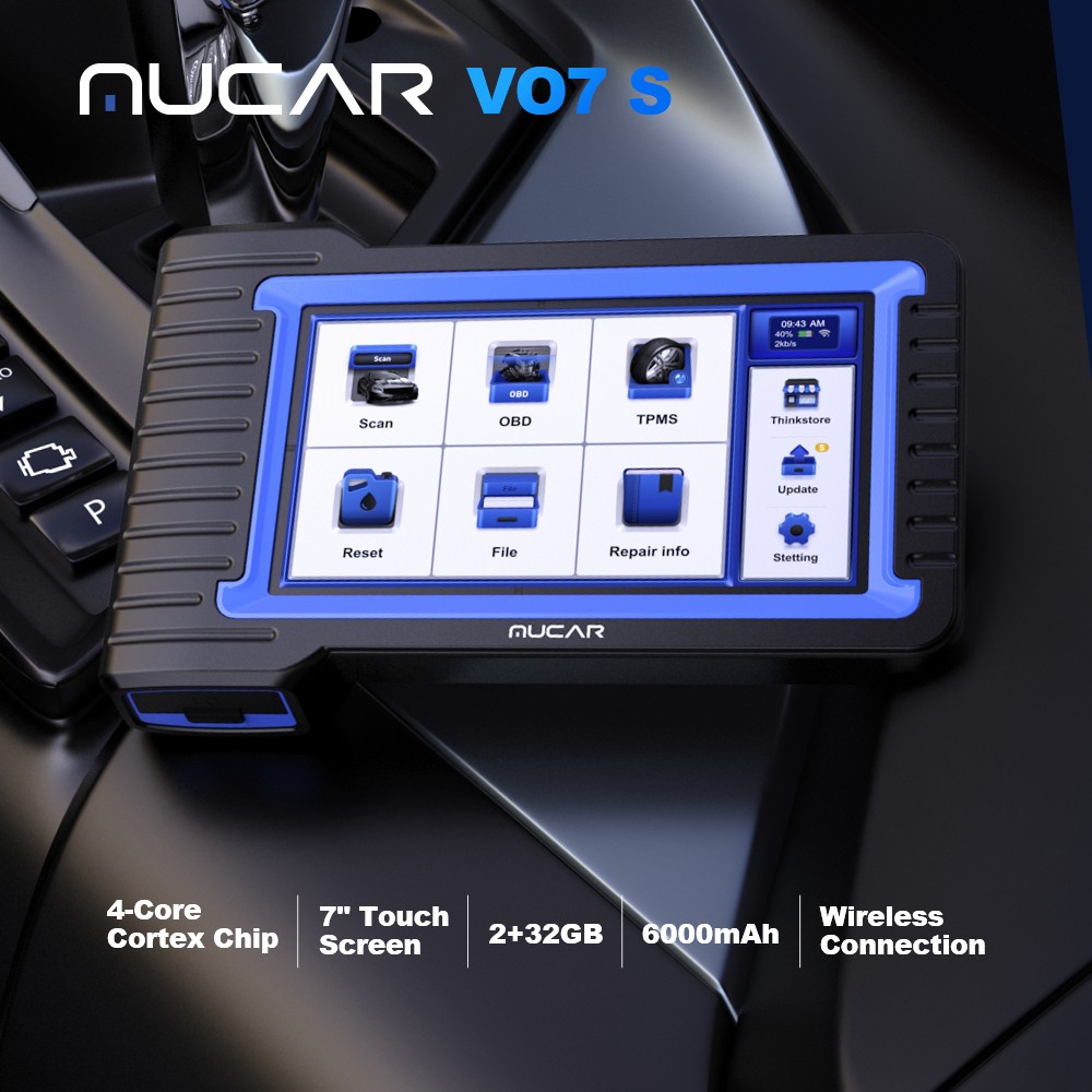 MUCAR VO7 S OBD2 Diagnostic Tool Bluetooth CANFD ALL System Bidirectional 2026