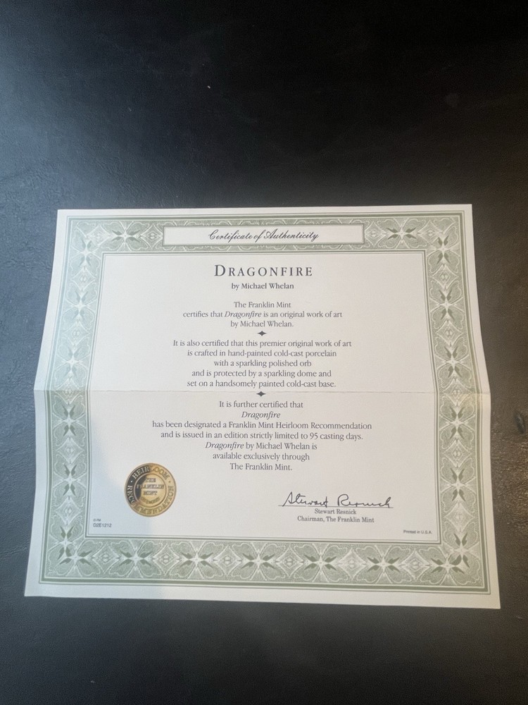 Dragonfire by Michael Whelan Hand Painted Limited Edition