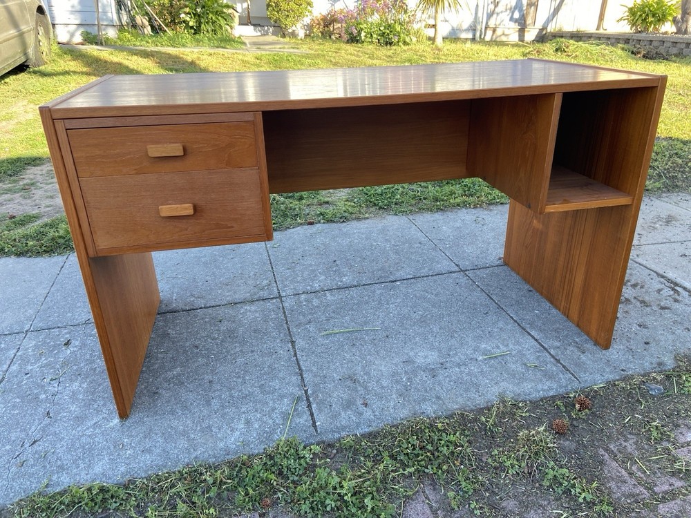 Vintage MCM Danish Teak Desk From Denmark