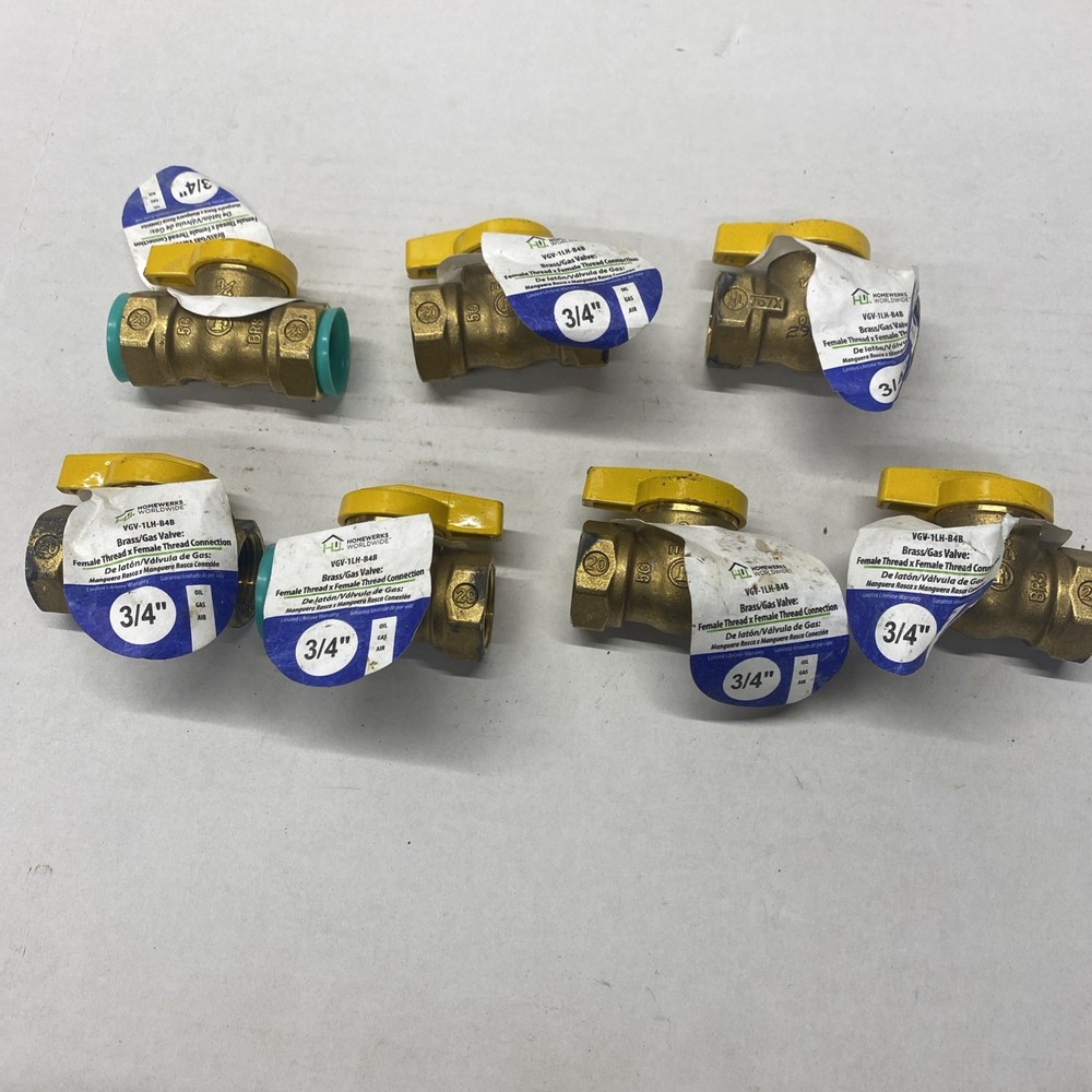 Seven  Homewerks  Brass Gas Fitting 3/4" VGV-1LH-B4B   AMC-B2