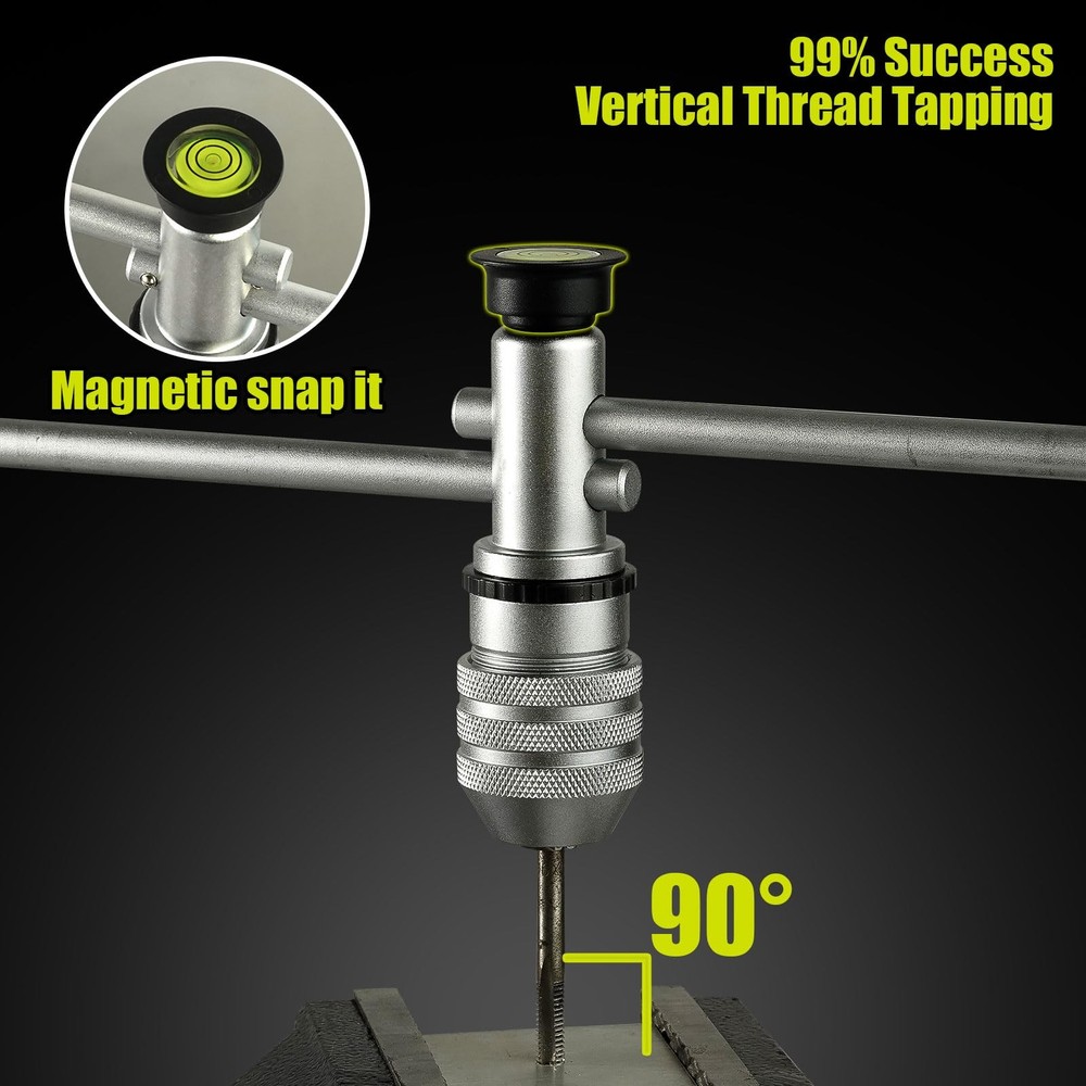 Tap Handle Tool Level, Guide, Small Level Bubble, Magnetic Bubble Black