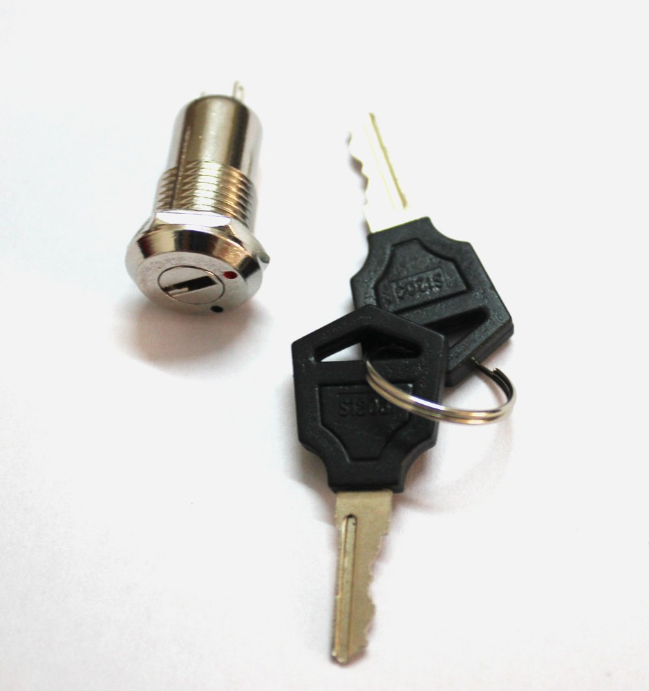2pcs Key Switch ON /OFF Lock Switch Two Keys Key Set Mini Key Switch Ignition