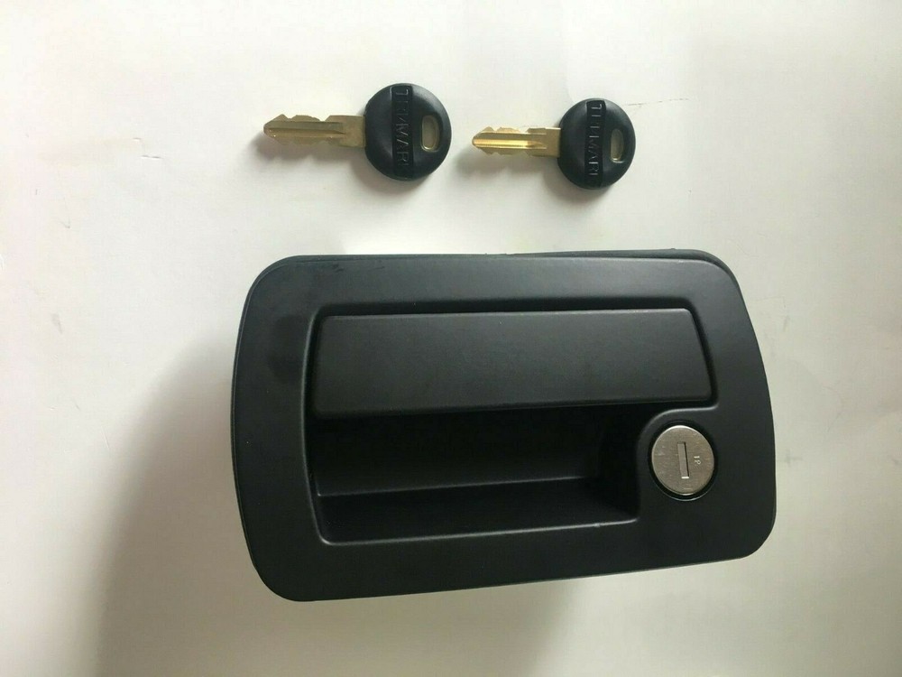 TriMark RV Door Lock 22660-04 Black Paddle Handle 2 Keys Utility Vehicles Van