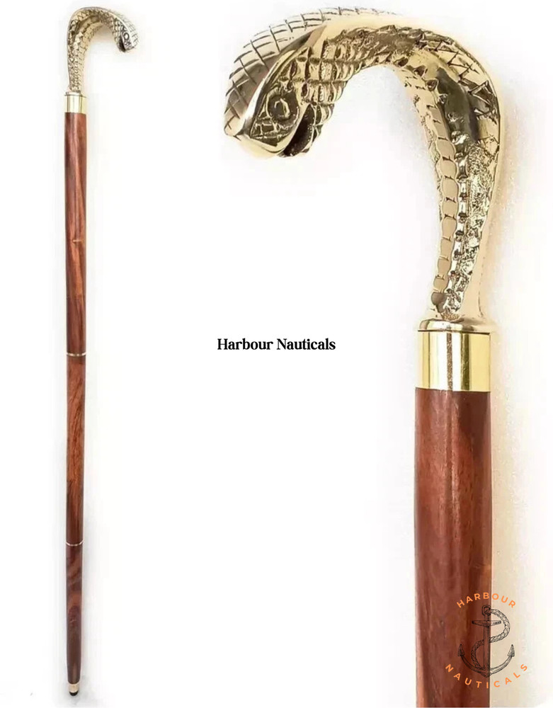 36” Rosewood Walking Cane Solid Brass Derby Handle Handmade
