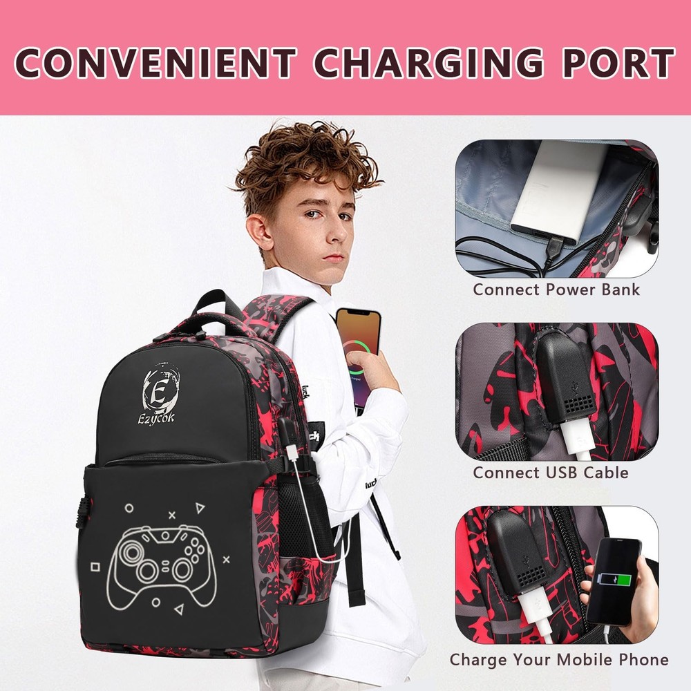 Boys Backpack, Anime Luminous Backpack Backpack Kindergarten Elementary Middl...