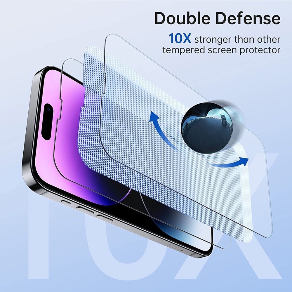 3X Tempered Glass Screen Protector For iPhone 15