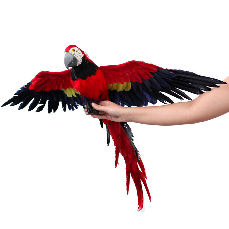 ✅ Large Lifelike Artificial 39" Wide Feathered Macaw Parrot ✅