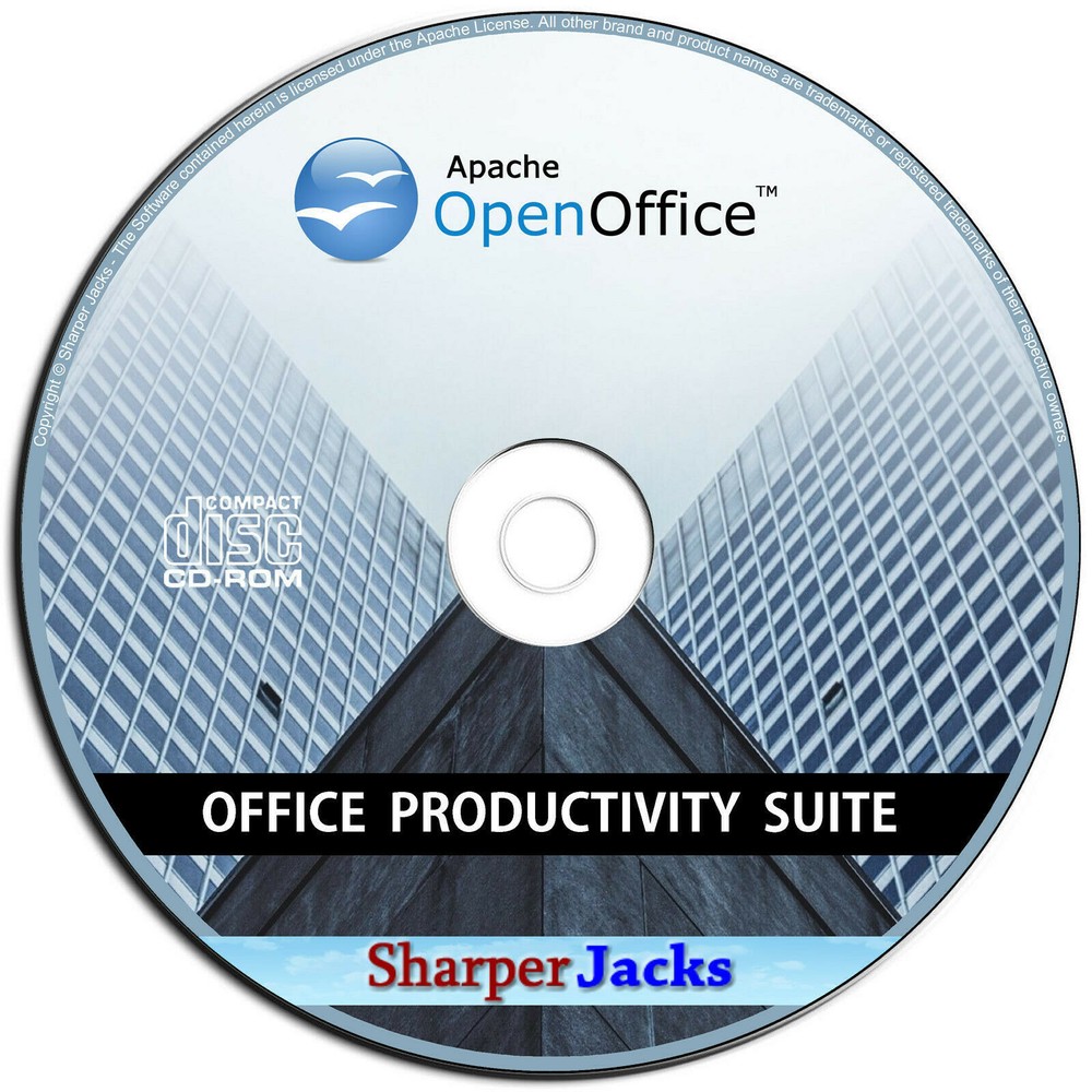 NEW & Fast Ship! Apache Open Office Suite - Word Processor / Spreadsheet - Disc