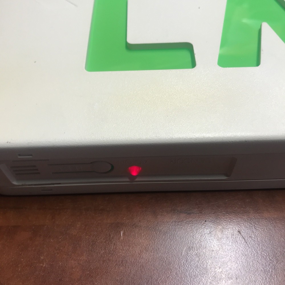 Exit Sign LIGHTING Doubled Sided Emergency Exit Sign Green Used Tested