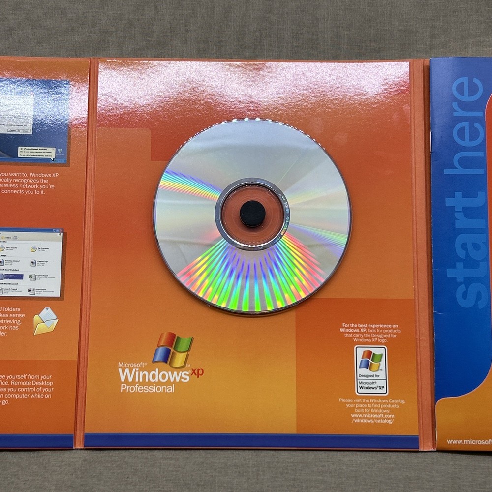 Microsoft Windows XP Professional (CD-ROM 2002 Version) w/ Product Key Complete