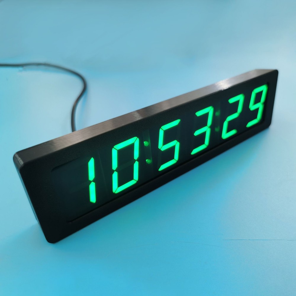 GPS/Beidou Satellite Timing 6-Bit 1.2" Digital Clock Type-C USB with Time Memory