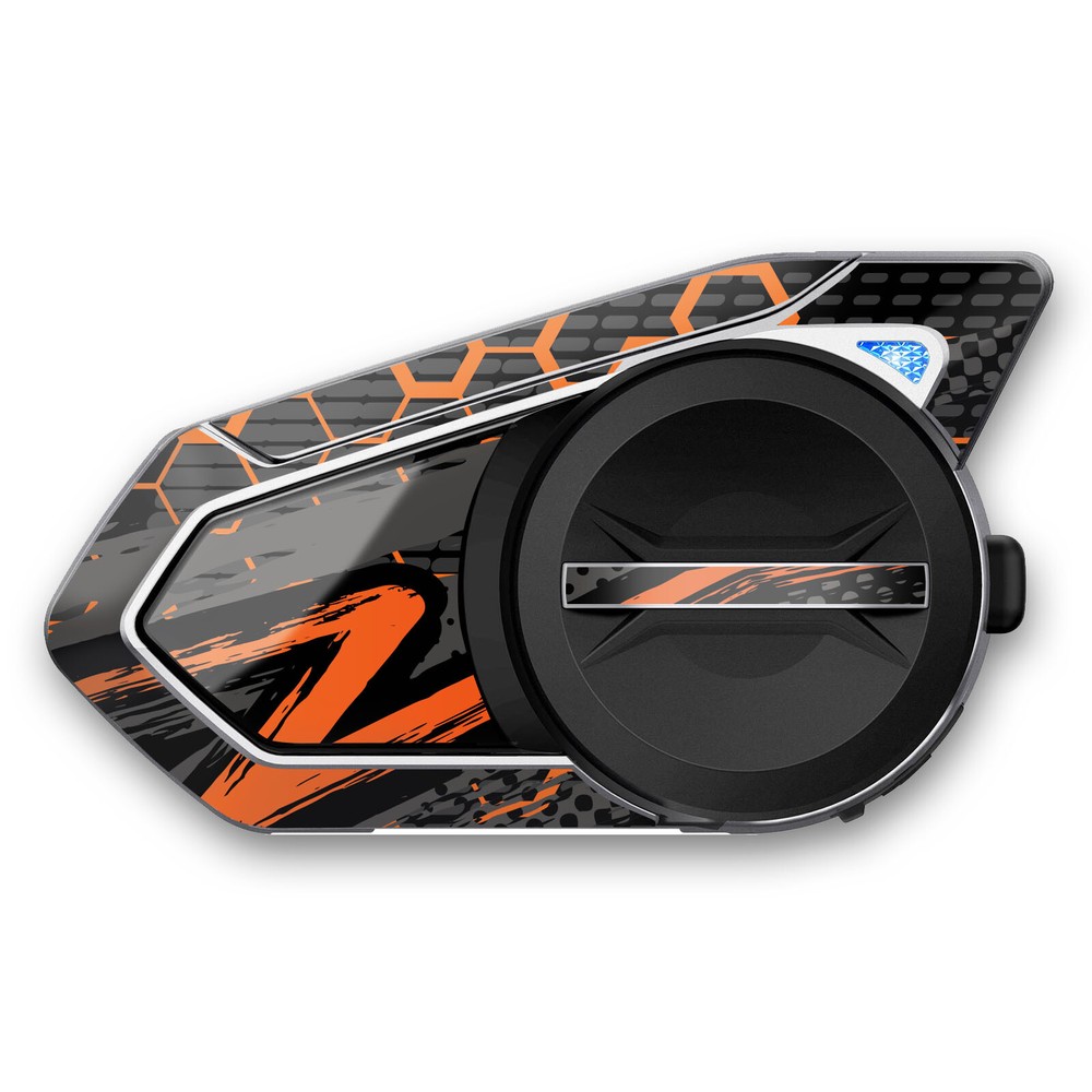 Orange Hexagon Device Surface Sticker For SENA 50S Intercom x1