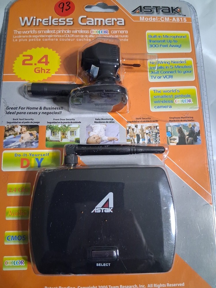 2.4GHz Wireless mini Camera Set. NEW
