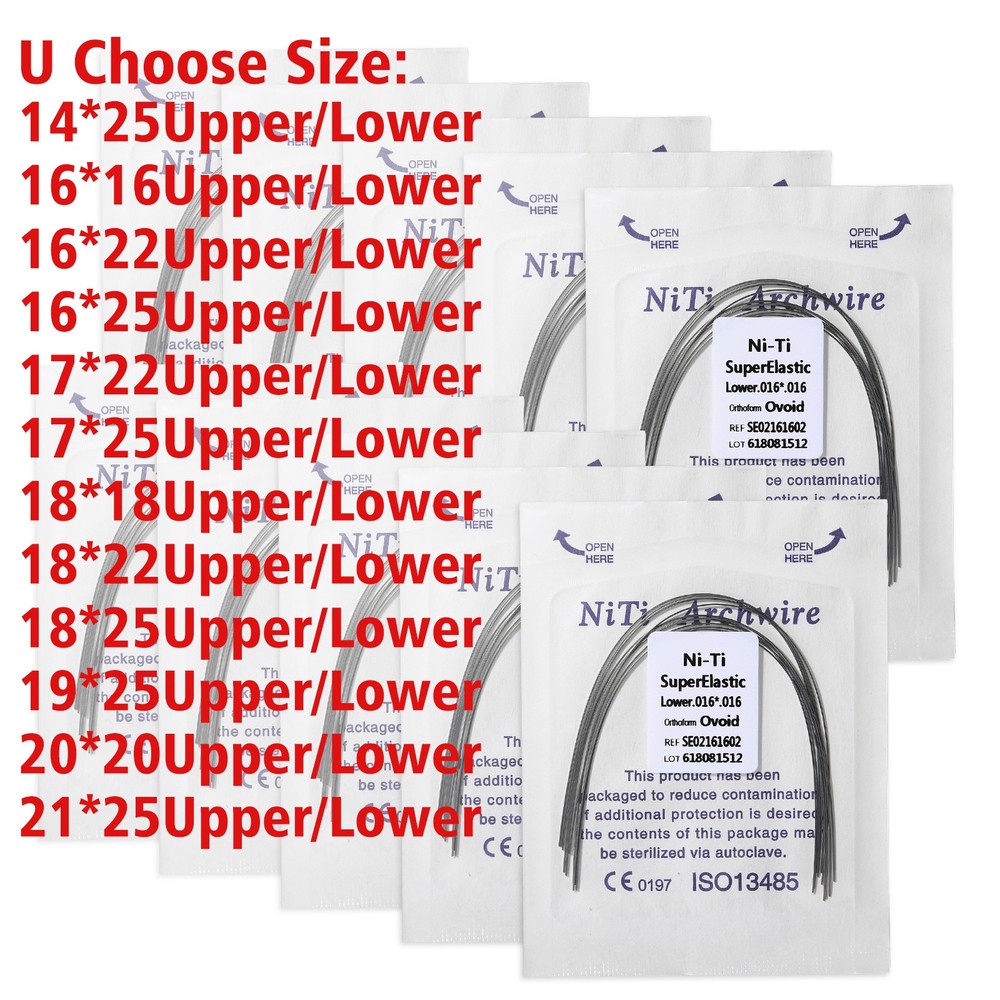 100 pcs Sale Orthodontic Arch Wire Super Elastic NITI Rectangular Ovoid