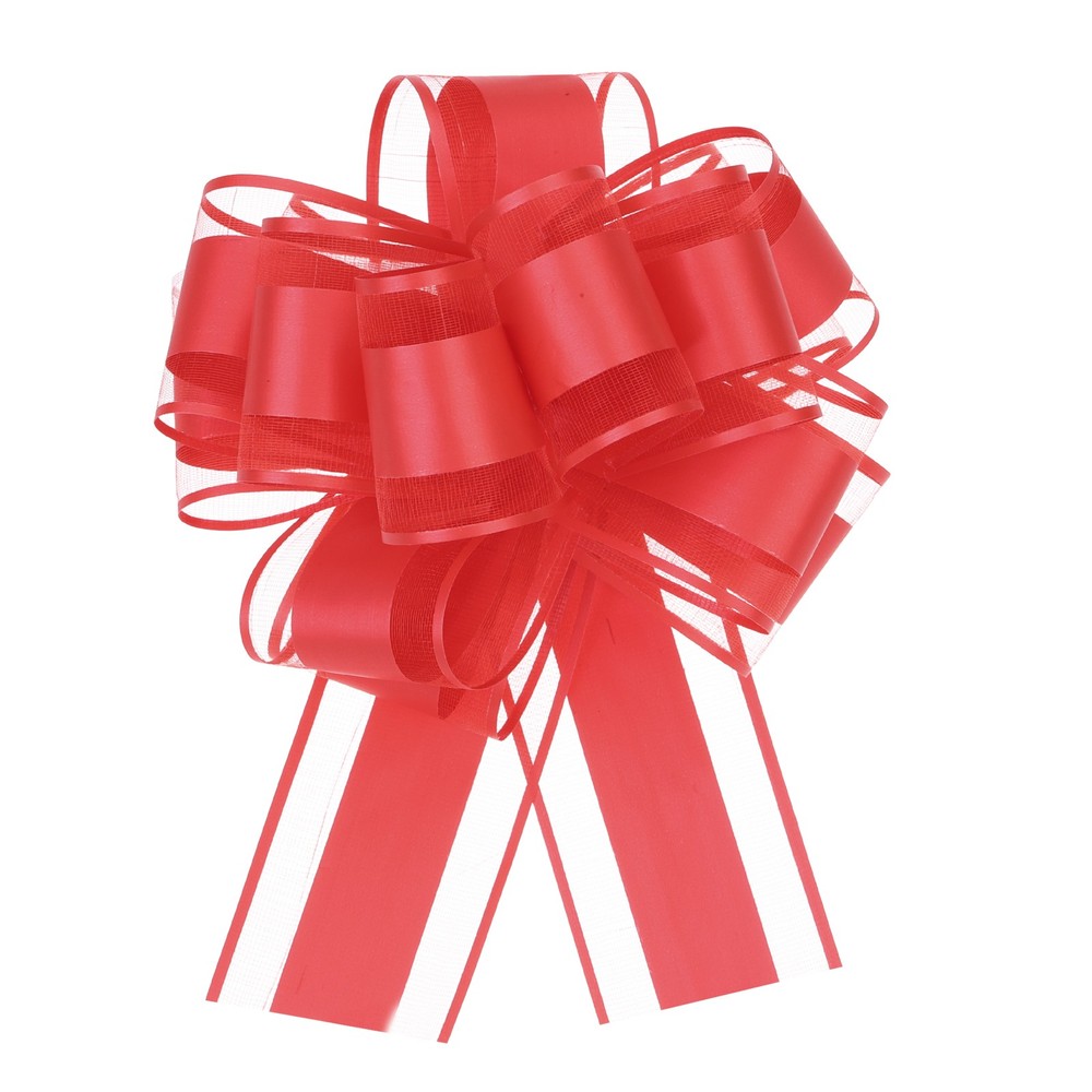 8pcs 4 Inch Large Big Pull Bow Gift Wrapping Ribbon for Presents, Red