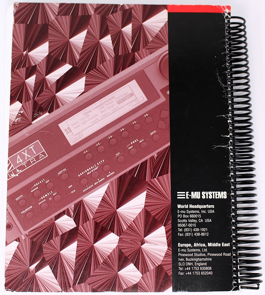 E-mu Systems EOS Emulator Operating System Operation Manual 1998