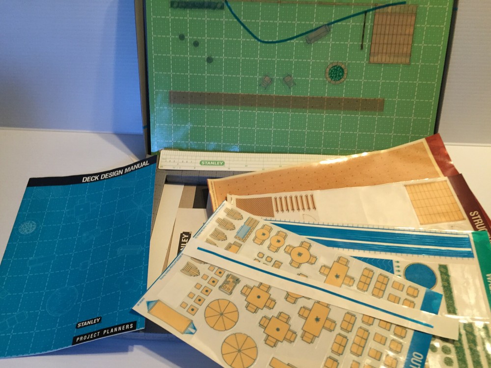 Stanley Project Planners Deck Designer reusable pre-scaled peel and stick