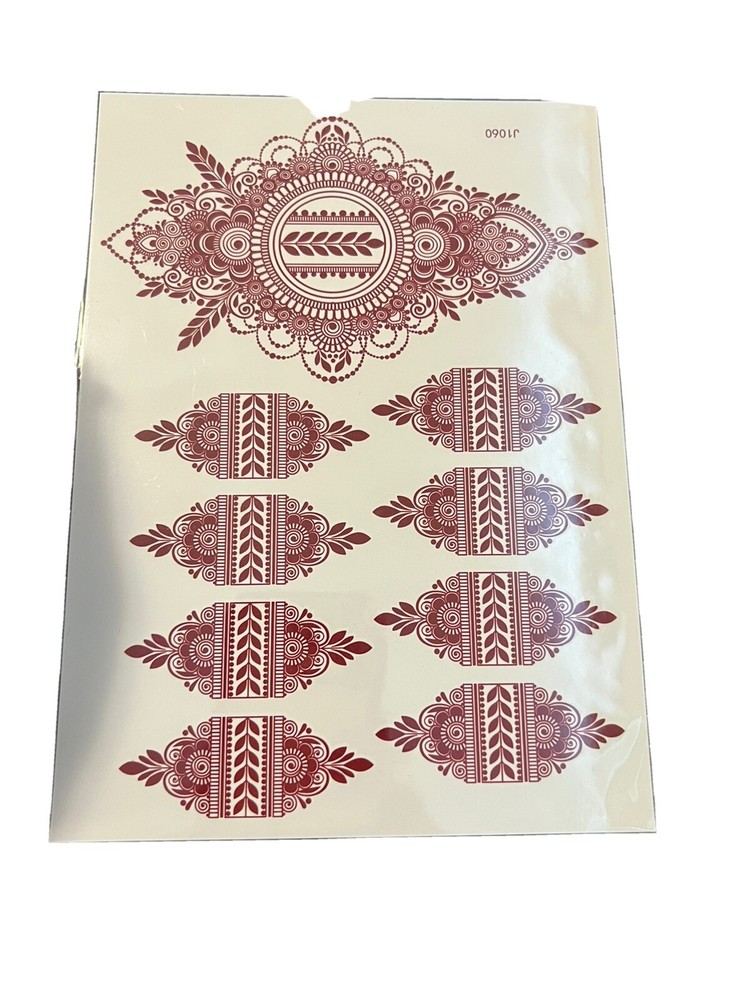 10 x henna stickers water proof