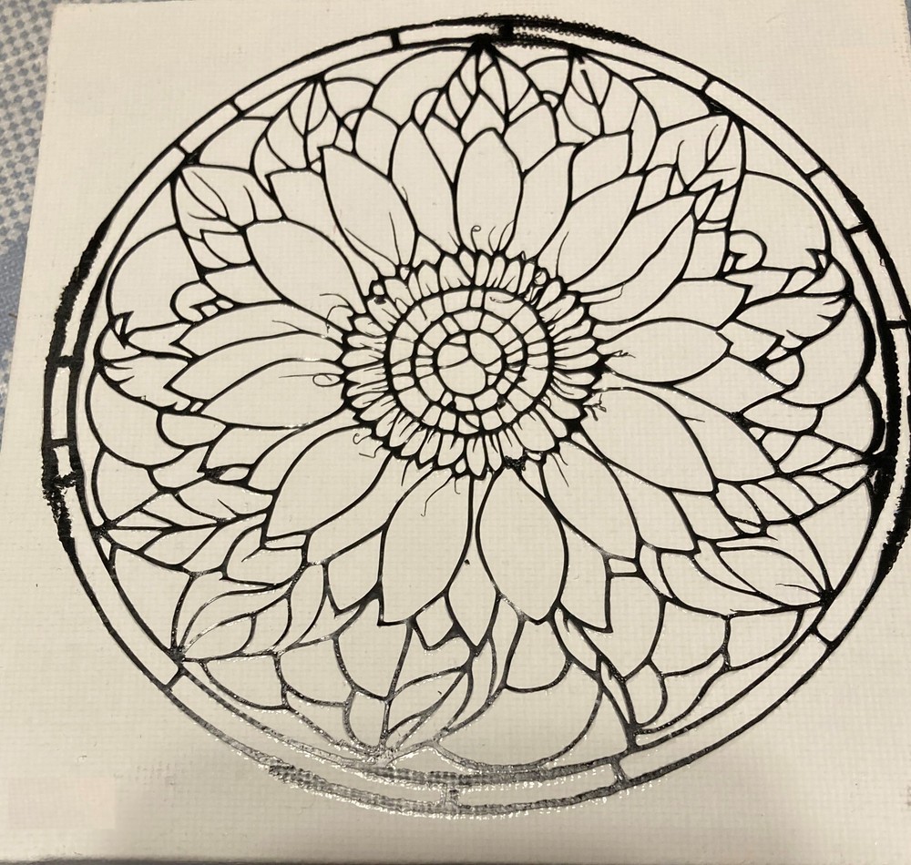 Canvas Paintable Set with paint & brush