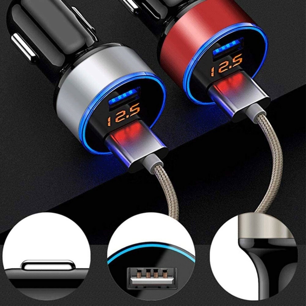 12V Digital LED Display Voltmeter Voltage Gauge Panel Meter Car Motorcycle