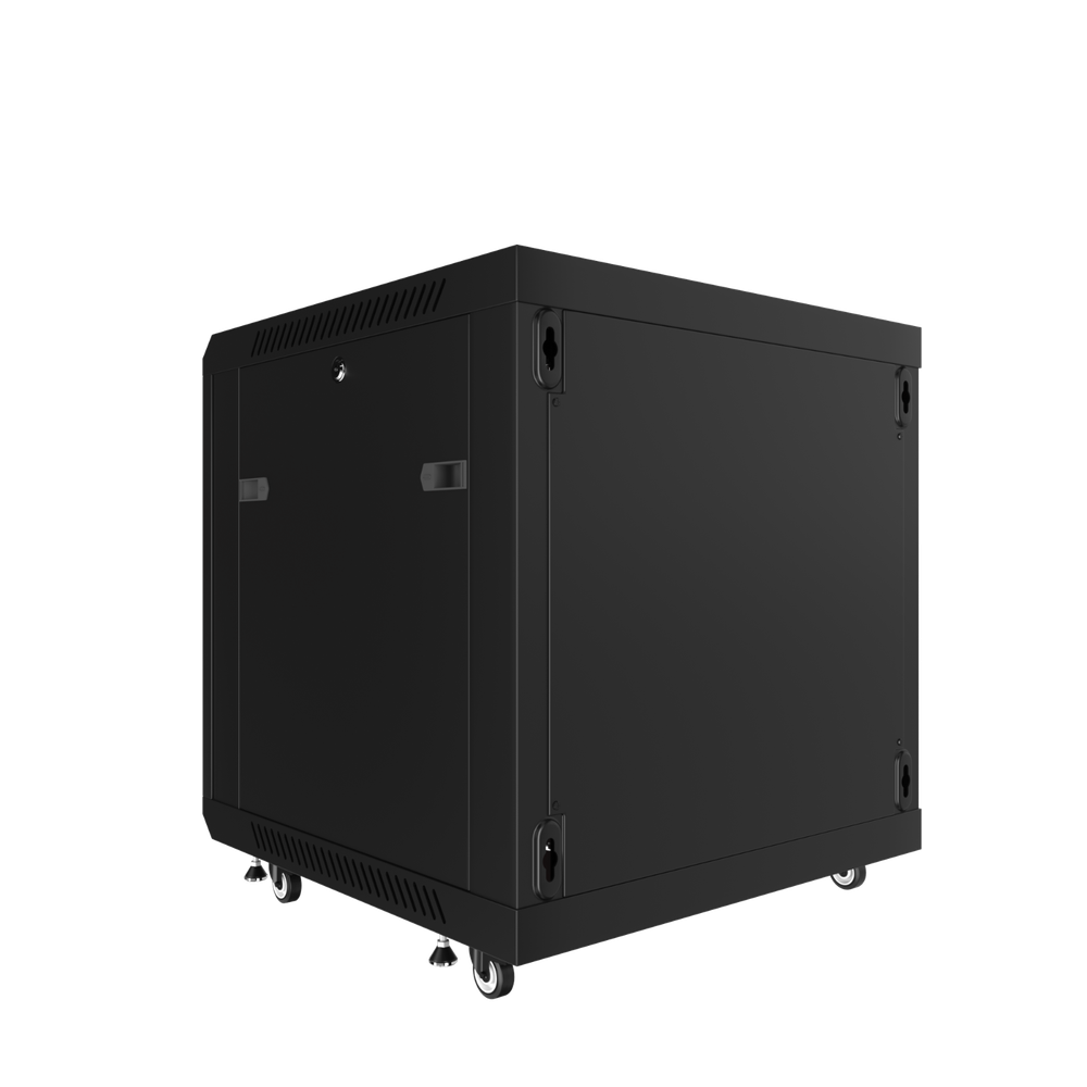 12U Server Rack Locking Network Cabinet Data Enclosure with PDU-Feet-Fan-Shelf