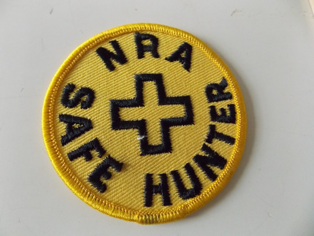 NRA Safe Hunter Embroidered Patch Sew-On 3" diameter