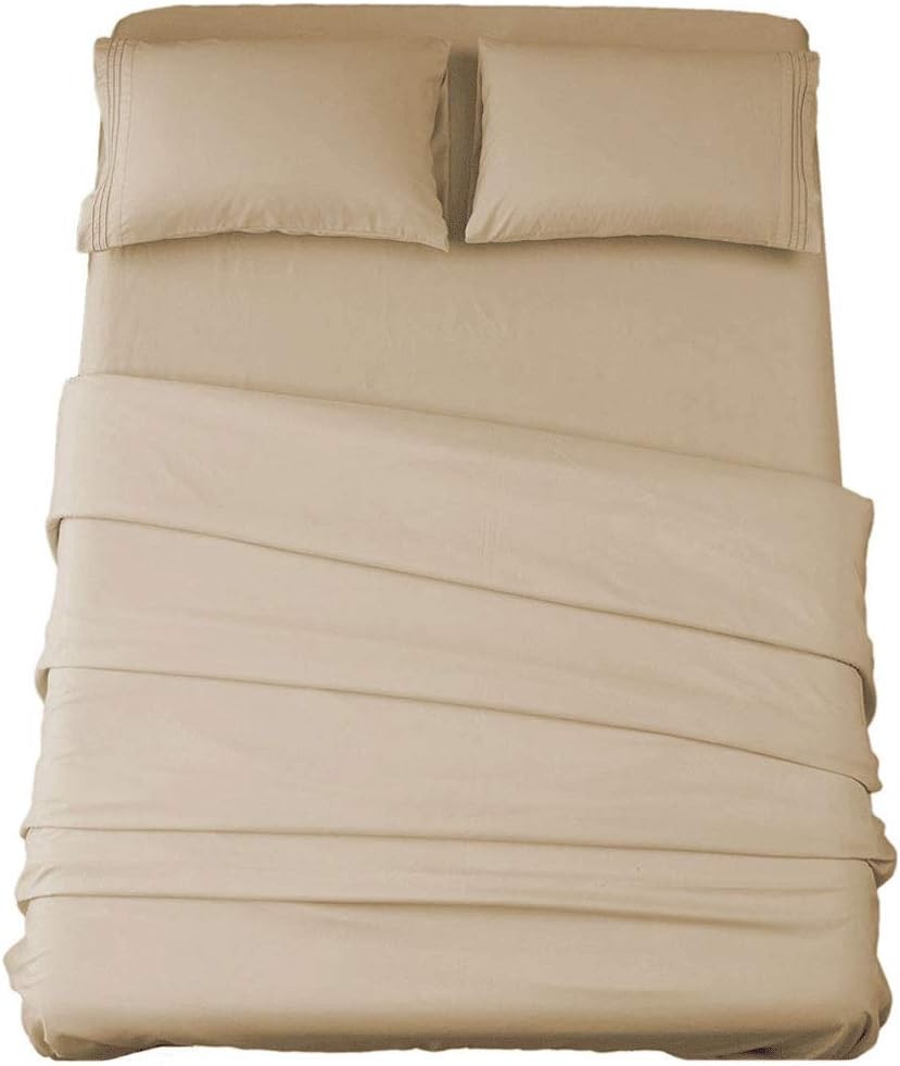 Bed Sheet Set Super Soft Microfiber 1800 Thread Count Luxury Egyptian Sheets