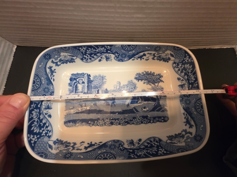 Spode Blue Italian Oven to Table Rectangular baking Dish 10 3/8" Inch