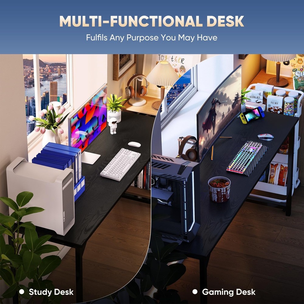 DUMOS 32 Inch Office Small Computer Desk Modern Simple Style Writing Study Wo...