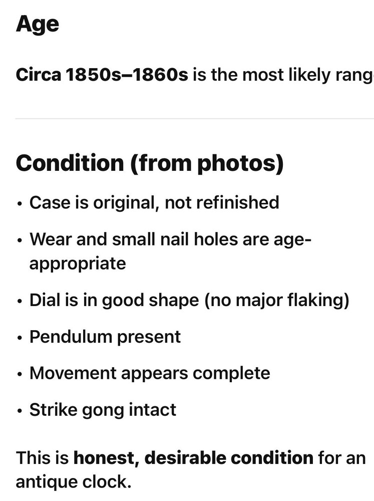 Vintage Clock Parts/Fix