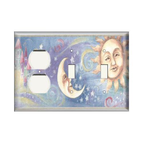 SnazzySwitch Sun And Moon Decorative Light Switch Plate Cover