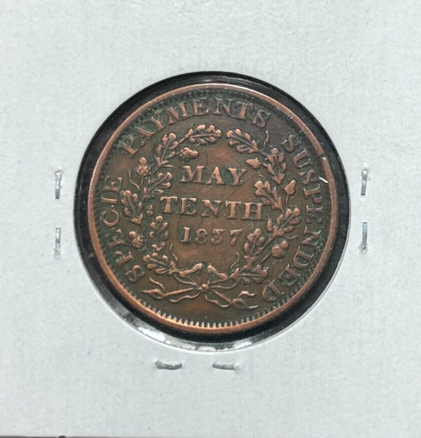 1837 MAY 10TH HT#66 HARD TIMES TOKEN ~NICE LOOKING TOKEN~