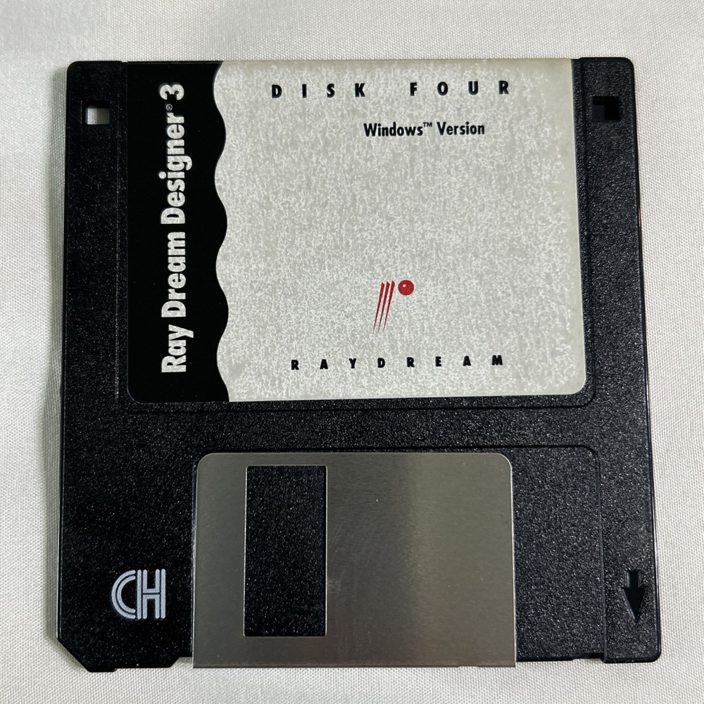 Ray Dream Designer 3 for Windows • 4‑Disk Set • 1994 • 3D Graphics Software
