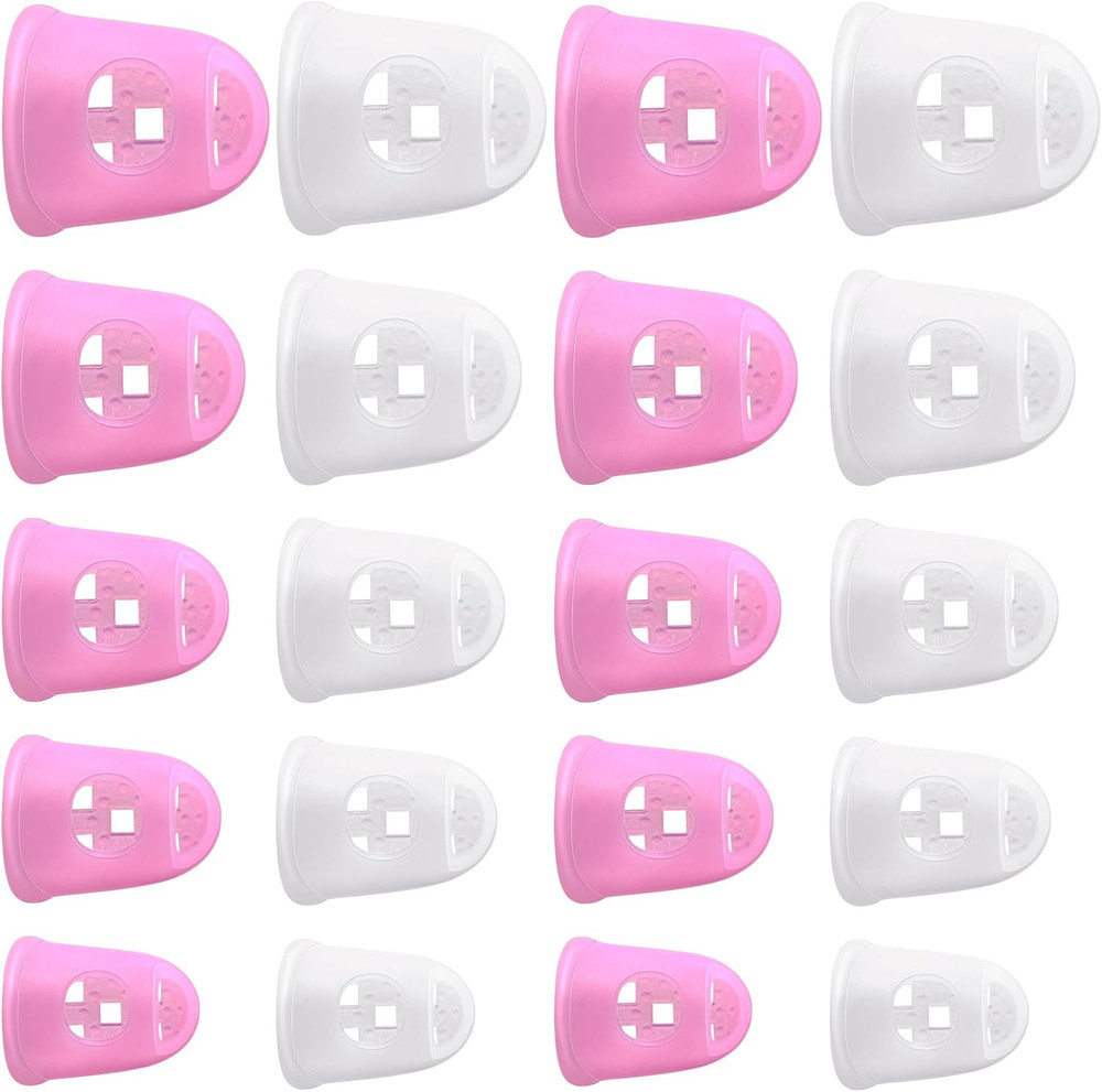 20pcs Rubber Finger Tip Guard, 5 Sizes Finger Grips Protector for Sorting Pap...