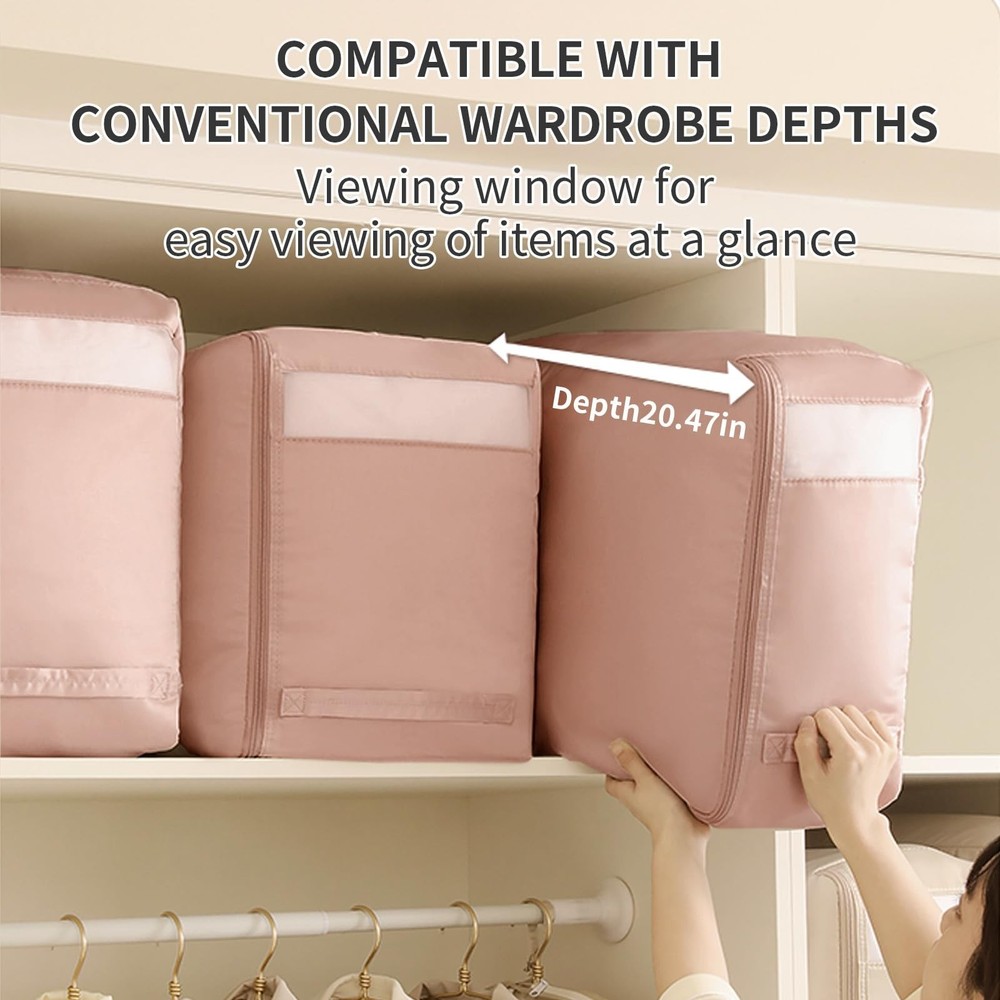 2pcs Ultra Space Saving Self Compression Organizer,compression storage bags f...