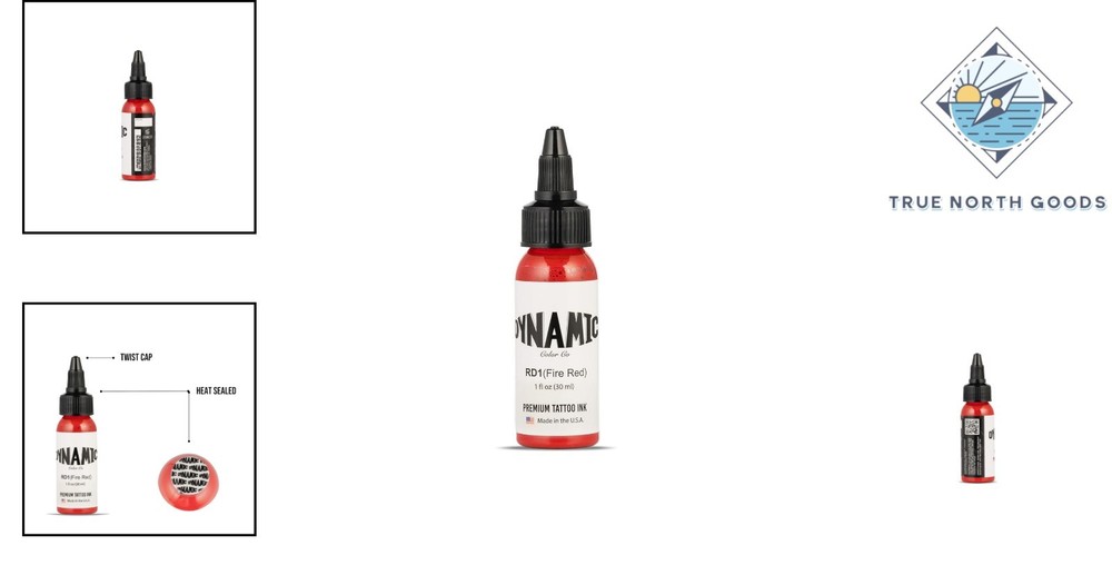 Fire Red Tattoo Ink - 1oz , High-Pigment & Smooth Application