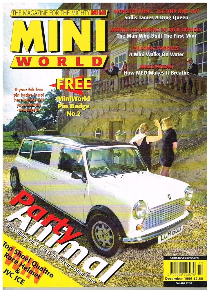 MINI WORLD MAGAZINE (WITH RESTORATION & MODIFICATION ARTICLES) :  DEC 1996 ISSUE